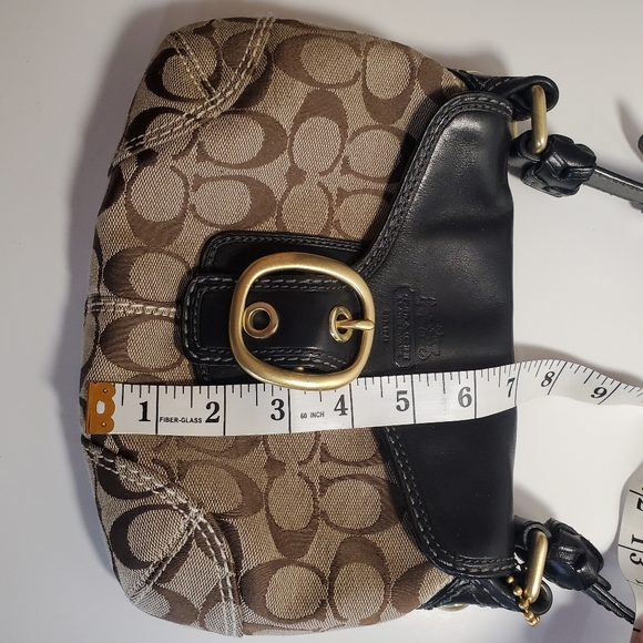 COACH Bleecker | Coach Shoulder Bag HO773-11441 Khaki Monogram Bleecker Leather - Picture 16 of 16